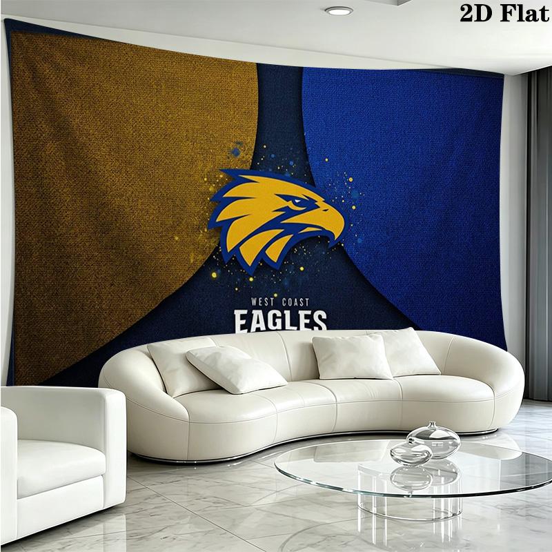 West Coast Eagles Wall Tapestry Aesthetic Wall Hanging Printed Fabric Blanket Decorative Tapestries for Bedroom Living Room Home Decor