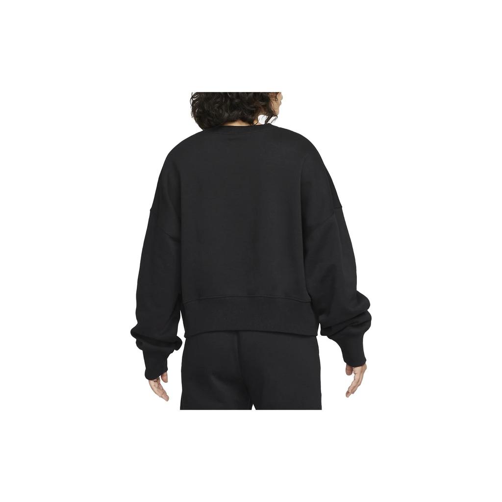 Nike Womens Phoenix Fleece Oversized Crew Sweatshirt Black/Sail Women Streetwear DQ5761-010