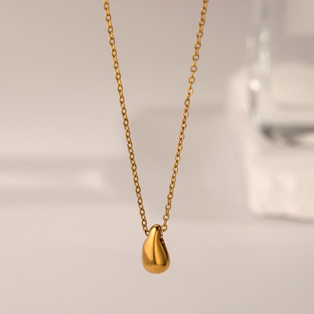 Retro Fashion 18K Gold Knotted Pendant Clavicle Chain - Stainless Steel Jewelry