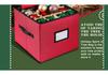 Foldable Oxford Cloth Storage Box with 128 Detachable Grids for Christmas Balls