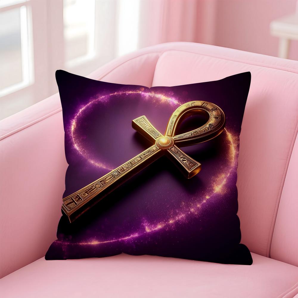 crux ansata Cushion Cover Linen Minimalist Cover Soft Decor for Sofa Home Room