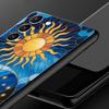 Beautiful Sun Moon Glass Phone Case for Samsung Galaxy S26 S25 S24 S23 S22 S20 S21 FE Ultra S25 Edge Plus 5G Soft TPU Cover Bags