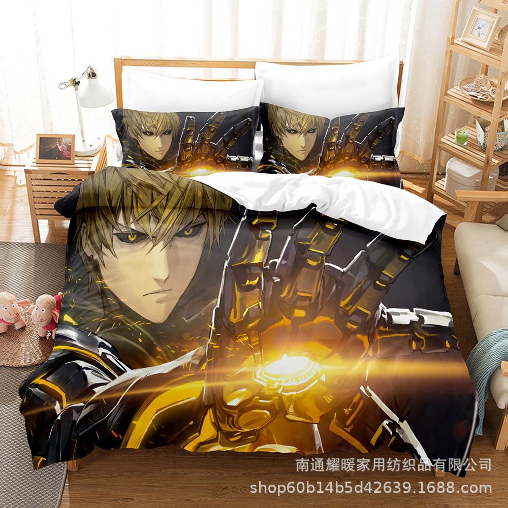 

Постельное белье с 3D цифровой печатью Набор из четырех предметов Набор из трех предметов Ванпанчмен Простыня Одеяло Подушка 135X200 two-piece set