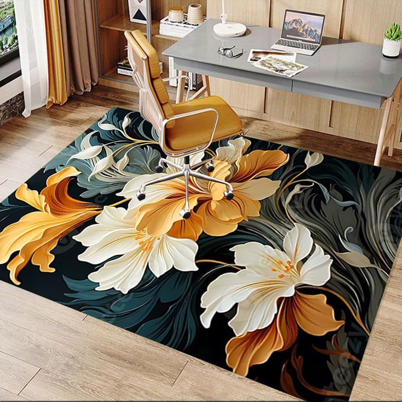 1 ks Koberec s květinovým vzorem, Ultra měkký, Silný a savý, Protiskluzová podložka omyvatelná v pračce pro předsíň