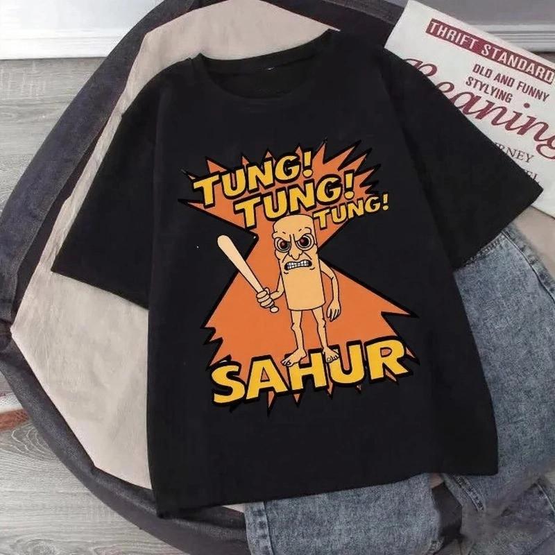 

Тралалеро Тралала Мальчики Принтованные Подростковые Яркие Повседневные Топы Футболка Мальчики и Девочки Повседневная Свободная Ретро Футболка с Коротким Рукавом 140cm