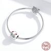 Neue 925 Sterling Silber Rote Kirsche Schnee Charme Feine Perle Fit Original Fasion Armband Diy Frauen Schmuck