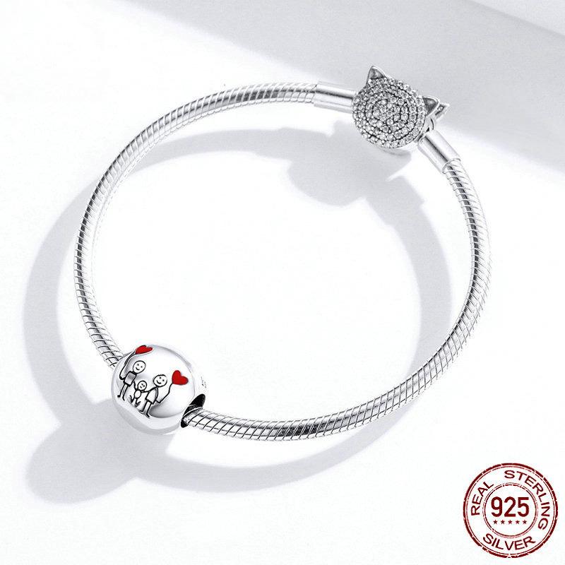 Nový 925 Sterling Silver Red Cherry Snow Charm Fine Bead Fit Original Fasion náramek Diy Dámské šperky