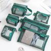 6cClear Mesh Zipper Bags Multipurpose Portable Travel Storage Pouches for Cosmetics Electronics Cards Coins Toiletries Organizer