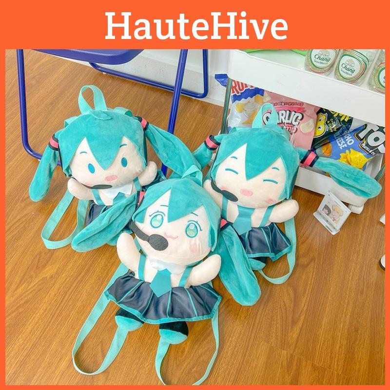 Soft Hatsune Miku Plush Anime Backpack With Breathable Design For Gift Girls
