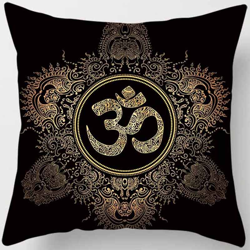 

Мандала таинственная ретро религиозная йога символ наволочка украшение дома Cojines Decorativos Para Poduszka 40x40cm