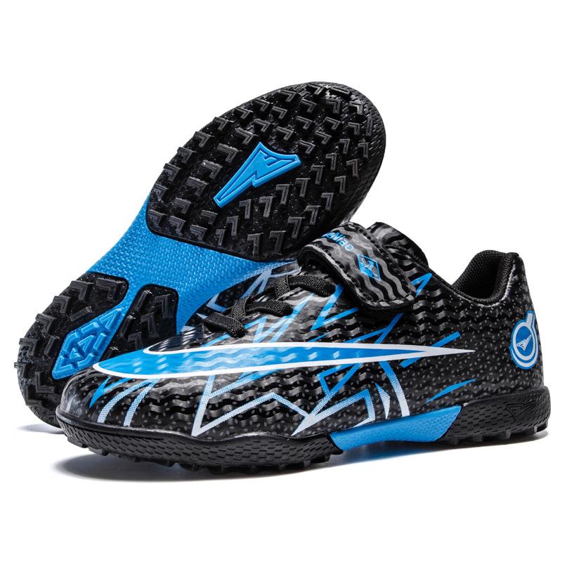 Children's men's and women's football shoes Velcro student professional training sneakers youth lawn broken nails football shoes