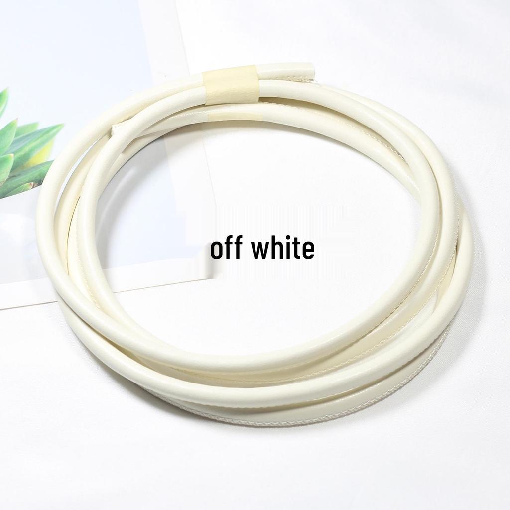 Sheepskin-Textured Microfiber Leather Round Cord for DIY Crafting and Decoration