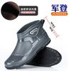 Rain shoes men's trend fashion non-slip short tube kitchen work fishing warm waterproof rain boots car wash water shoes rubber overshoes