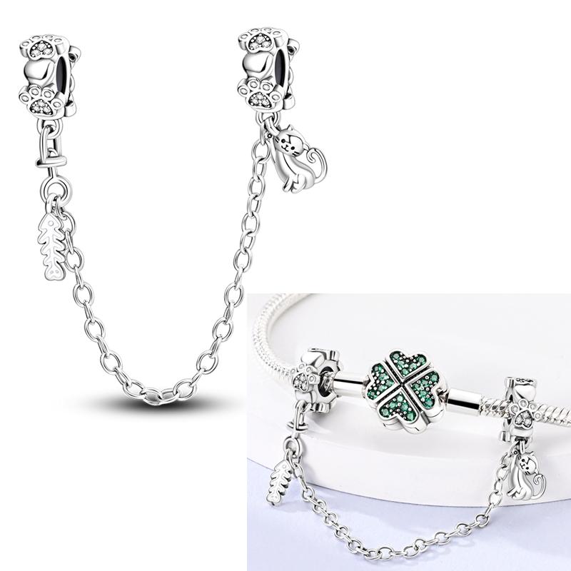 Real Metal Inlaid Zirconium Charms Beads Snowflake Butterflies Pendant Clasp Original Accessories Bracelets Make your own Accessory Elegant Fashion