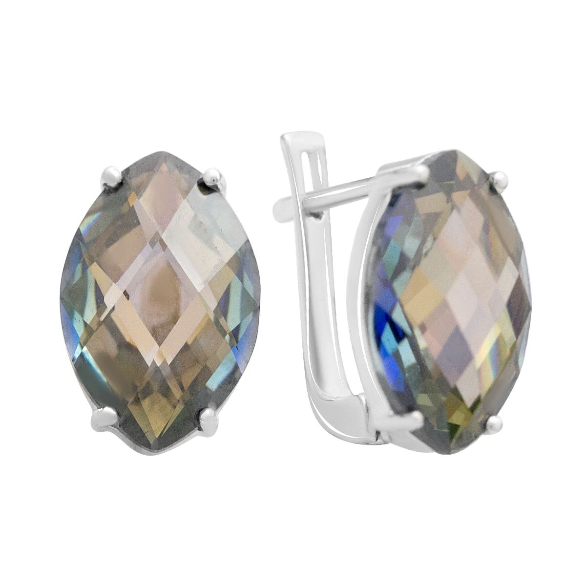 

Срібні сережки з топазом 17.05ct (2150800)
