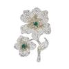 Luxury Flower Brooch Versatile Corsage Suit Accessories Vintage Light Luxury Zirconia Pin Diamond Camellia