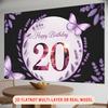 Party Backdrop Birthday Butterfly 20Th Photo Booth Background Wall Decor