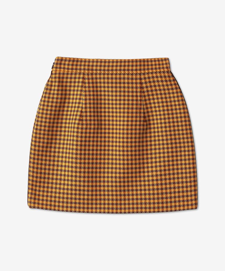 MARNI Mini Plaid Skirt - Orange:Burgundy / Goma0553Iuutp730Chr79