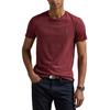 Polo Ralph Lauren Solid Color Crew Neck Short Sleeve T-Shirt Men Tops Bordeaux-Red 710671438-424