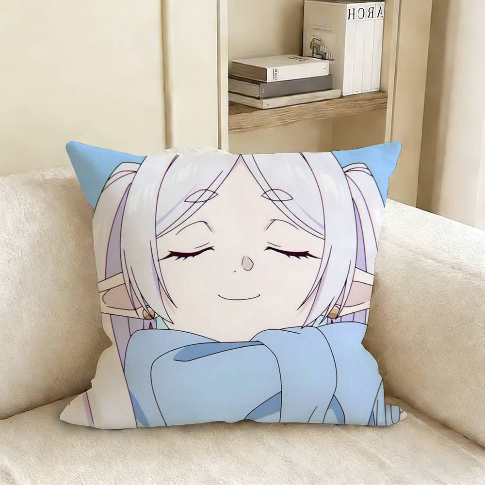 Frieren Anime Beyond Journeys End Pillow Case Living Room Sofa Cushion Cover Suitable For Home Bedroom Room Decoration
