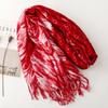 Neue Mode Luxus Damen Viskose Schal Sommer Winter Schal Baumwolle Leinen Gefühl Designer Quaste Muslimischer Hijab Wickel Turban