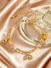 Dainty Sun Rainbow Butterfly Charm Bracelets for Women, 18K Gold Plated Stainless Steel Adjustable Bracelet, Trendy Jewelry