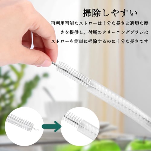 [6 Straws + 1 Brush] Hydro Flask Compatible Straws, Durable, Clear Plastic, Reusable, Easy to Carry, Includes Cleaning Brush, Hygienic, Stylish, Resta