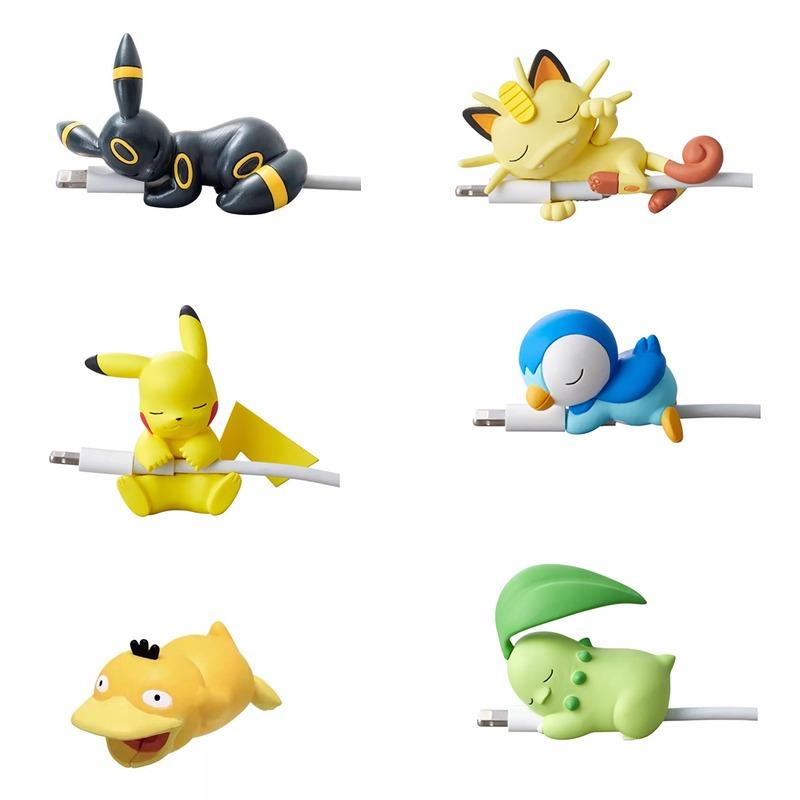 Pokémon Pikachu Eevee Squirtle Karakter Datakabel Beschermer Mode Cartoon Karakter USB Oplaadkabel Bijt Beschermer Speelgoed
