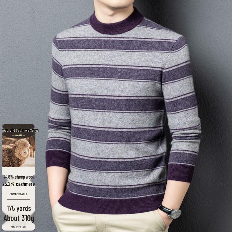 

Men s High-Neck Cashmere Blend Sweater L