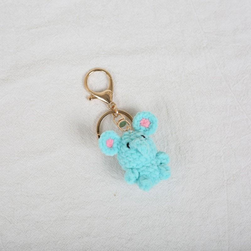 Mini Animal Doll Series Crochet Keychain Knitted Small Rabbit Doll Keyrings Mini Puppy Cute Keychain Custom Accessory