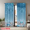 2 Pcs Blue diamond print curtains,suitable for bedroom,living room kitchen decoration,home decoration,window decoration