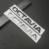 AAZL1 3D ABS Chrom Černé Logo OCTAVIA Písmena Znak na Kufr Auta Samolepka Pro OCTAVIA 2 MK2 MK3 3 4 A7 A5 Samolepka Příslušenství