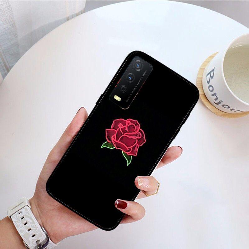 Sfondo nero fluorescente Rosa neon cuore regina cover Per vivo Y31 Y30 Y33S Y11S Y12S Y17 Y20 Y21S Y53S Y15 Y91C V23 Custodie