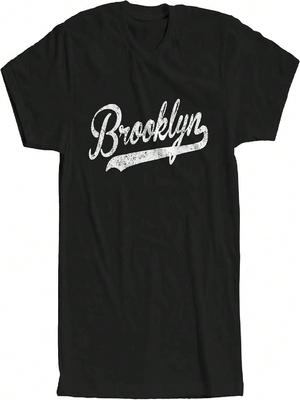 Retro Vintage Brooklyn Baseball Script T-Shirt