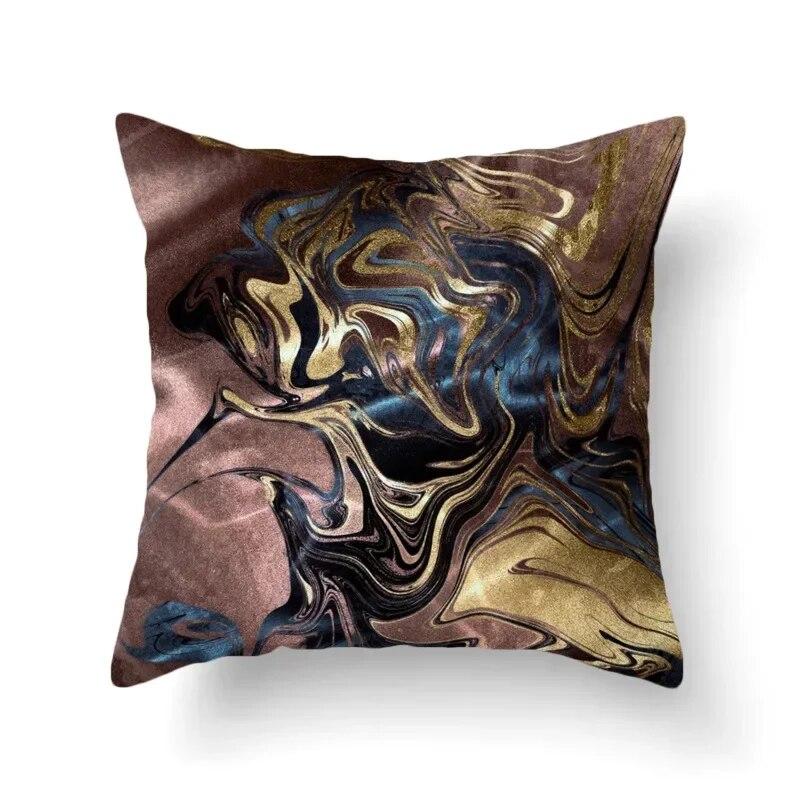 Nordic Fashion Simple Geometric Abstract Cushion Peach Skin Decoration Pillowcase Living Room Sofa Home