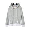 Unisex Zipper Hoodie - Autumn Collection with Four-Stripes, Color Block & Side Stripes Design