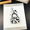 Colored Leopard Print Keychains Trendy Plush Bag Pendant Car Key Holder Accessories for Women Men Friendship Gifts Bag Charm