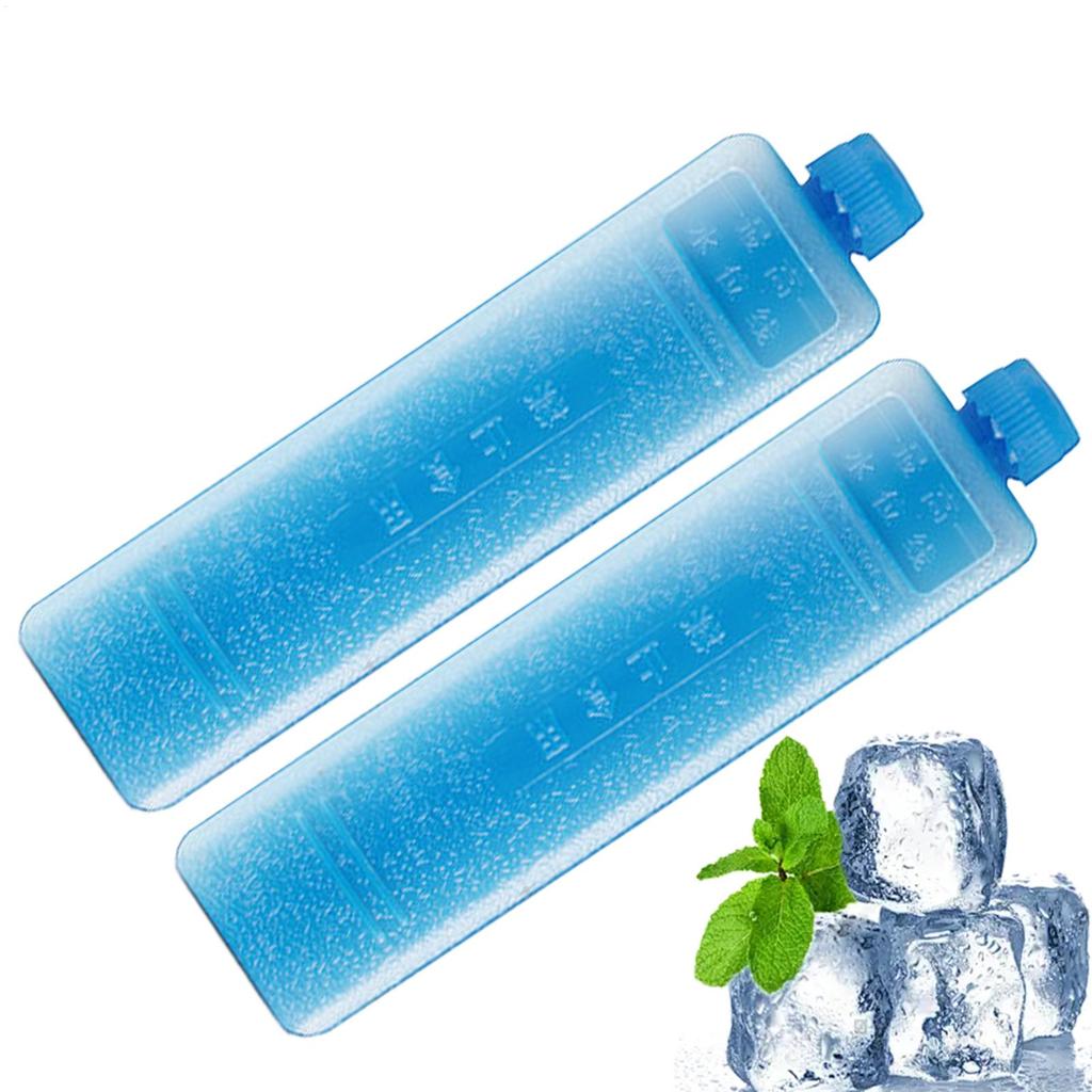 2pc Reusable Gel Freezer Pack Refrigerator Ice Blocks Ice Crystal Box Cold Pack Picnic Fresh Food Cooler Water Injection Box