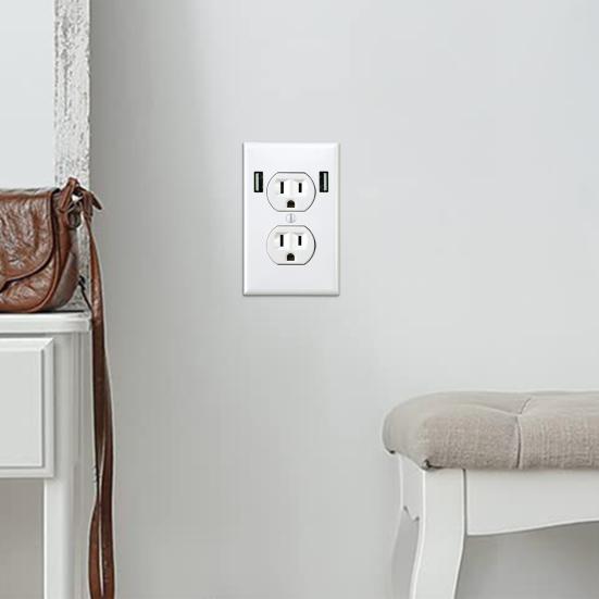 4Pcs Fake Wall Outlet Sticker Prank Electrical Outlet Sticker Home Realistic Waterproof FALSE Office Wall