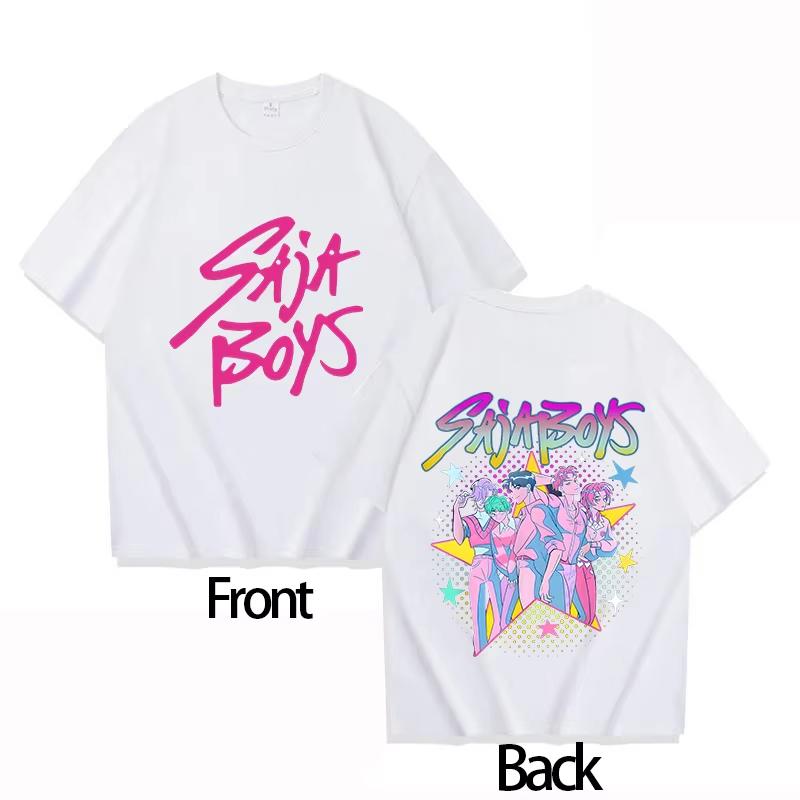 2025 Saja Boys Cotton Round Neck Boy GirlsTshirt KPOP Demon Hunter Mens Shortsleeved Comfortable Adult Top Parentchild