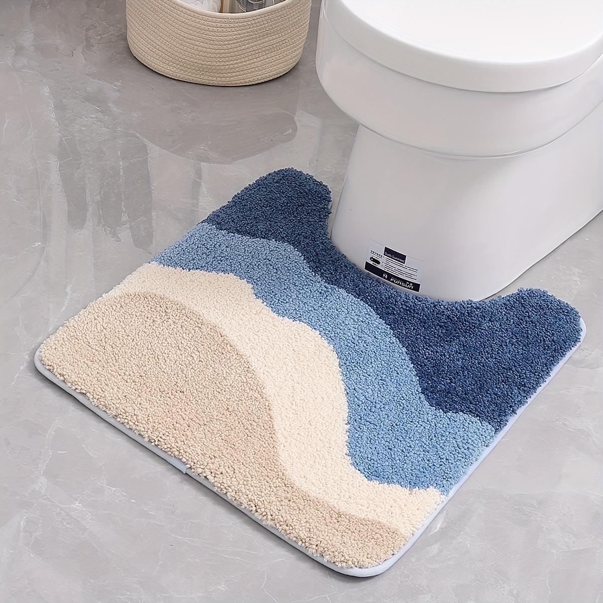 1PC Flocking Bathroom Mat Non-slip Absorbent Household Toilet Beach Floor Mat Absorbent Mat Bathroom Carpet Into The Door Mat