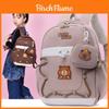 Capybara Kinder Cartoon Stil Nylon Rucksack Mit Leichtem Design Für Schulgebrauch