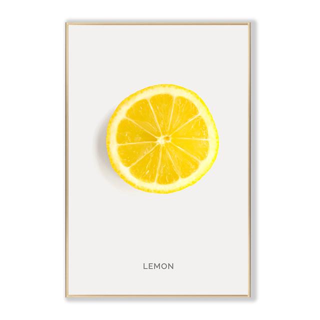 Pictură pe pânză cu fructe, simplitate modernă, poster cu lămâie ananas pentru sufragerie, bucătărie, artă de perete, imagini decorative, decor acasă