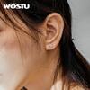 WOSTU New Arrival 100% 925 Sterling Silver Flower Earrings Clean And Pure Petals Simple Design Earrings For Women Jewelry CQE784