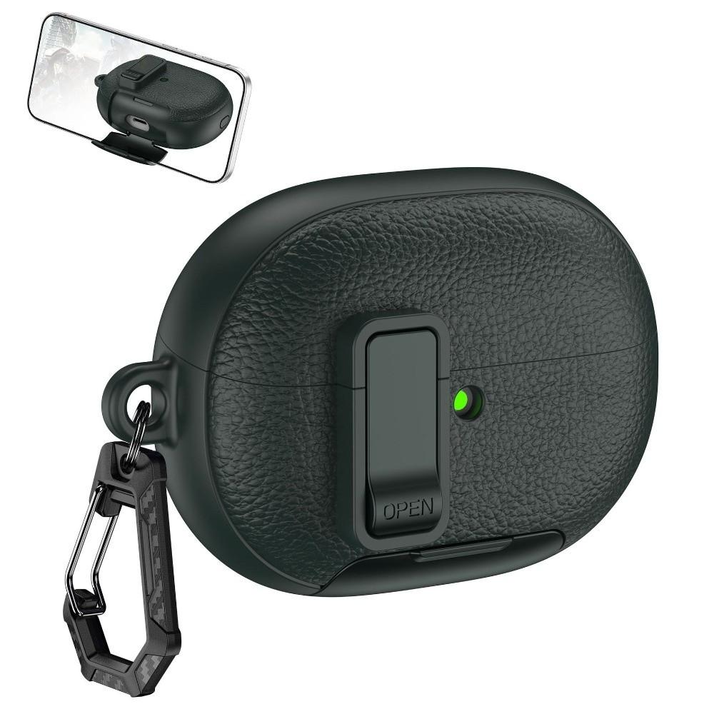 

with Phone Stand Earphone Case Anti Scratch TPU Protective Case Shockproof with Carabiner Earbuds Cover for Huawei FreeBuds Pro5 темно-зеленого
