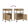 Kitchen Trolley Artisan Oak 56 x 43 x 89.5 cm Engineered Wood