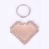 Heart-Shaped Rhinestone Pet ID Tag - Zinc Alloy, Engravable for Cats & Dogs