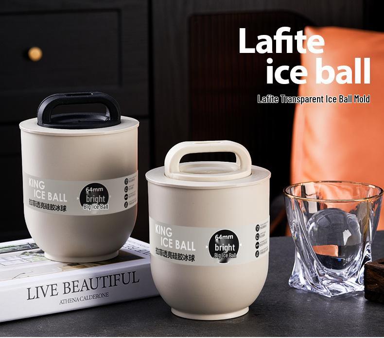 Large Round Ice Ball Maker for Whiskey - Ice Tray & Cube Mold