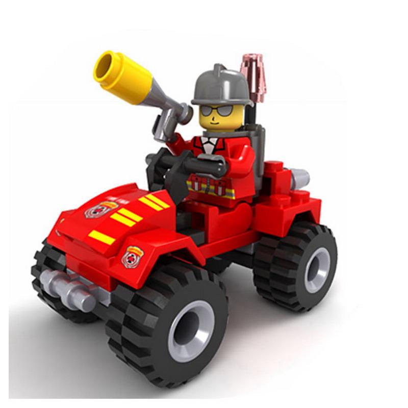 City Patrol Police Motorcycle Car Pursuit Prisoners Model Building Blocks Enlighten Action Figure Toys For Children