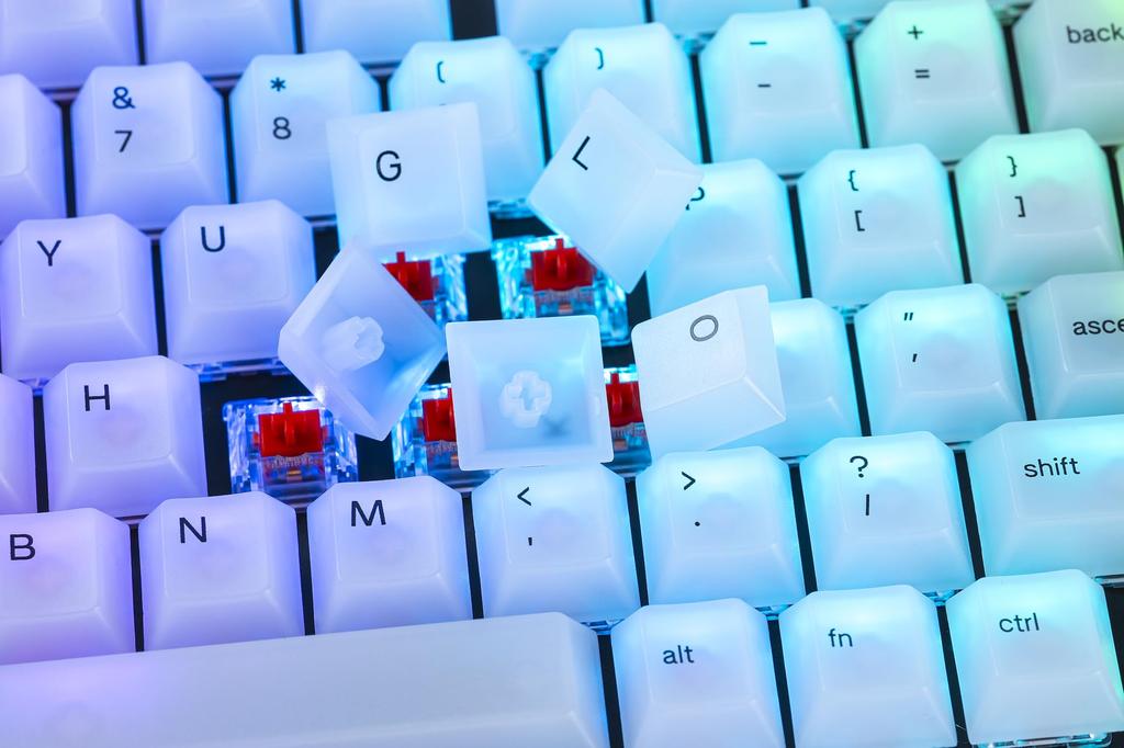 Glorious Polychromatic RGB Keycaps, Translucent, Cherry Profile, US ANSI English Layout, 115 Keycaps, GLO-KC-POLY-RGB KB760
